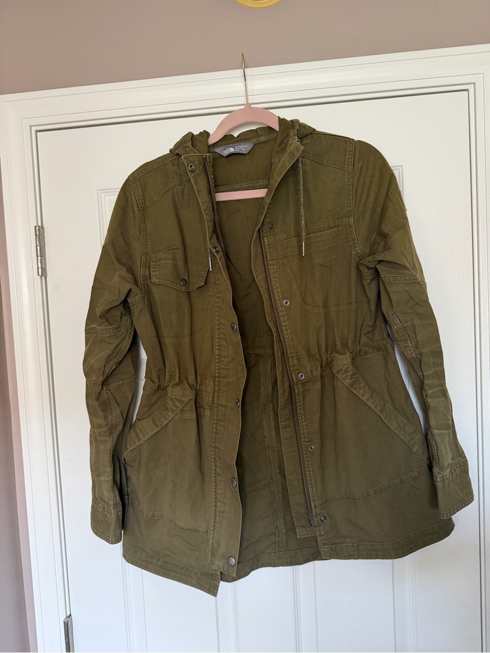 The North Face Olive Green Utility Anorak Jacket with Hood